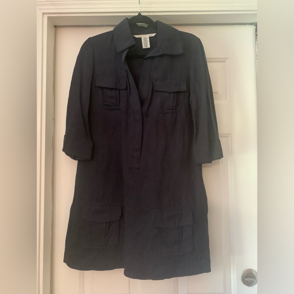 Diane von Furstenberg women’s navy blue dress size 10